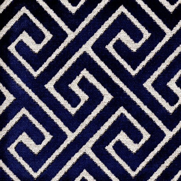 Extravaganza Meander Line Navy Upholstery Fabric - EXT2660