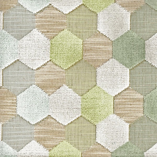 Extravaganza Honeycomb Lime Upholstery Fabric - EXT2665
